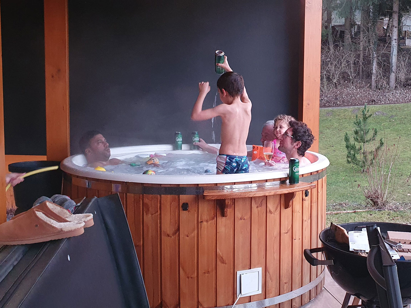 fun in the hot tub berghaus edelhirsch